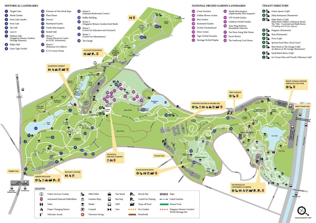 Singapore Botanic Garden Map