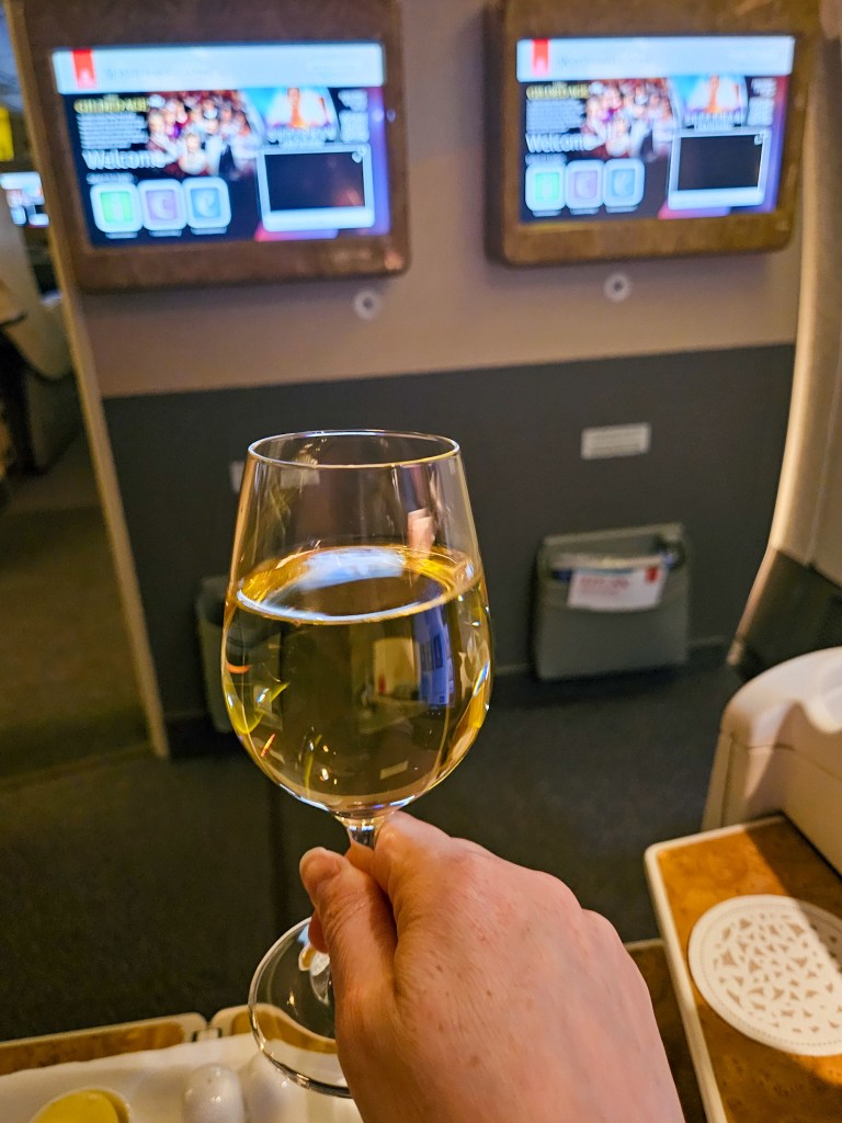 Emirates short haul business class flight