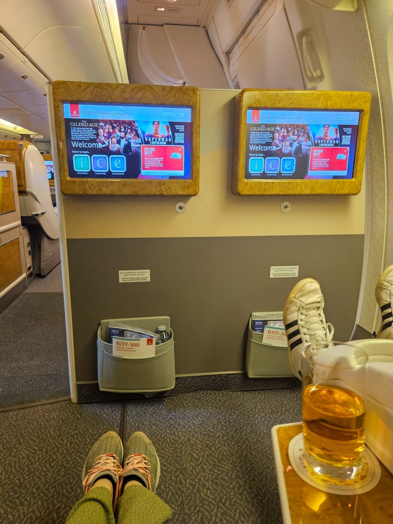 Emirates short haul business class flight