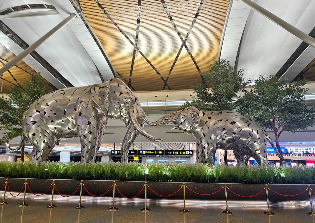 Bangkok airport elephants